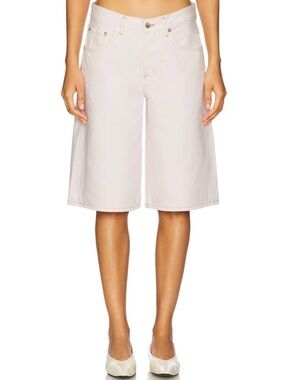 AGOLDE Anthropologie Light Pink Knee-Length Denim Bermudas